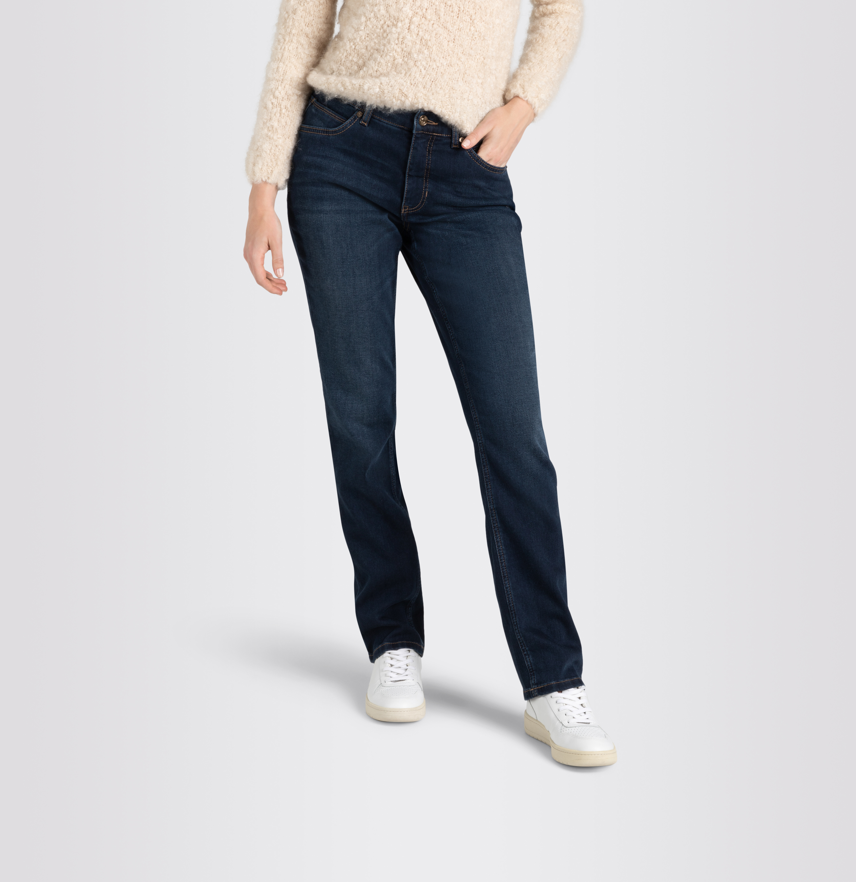 Damenhose, Melanie, Thermo Denim, dunkelblau D839 | AT - MAC Jeans Shop | Stretchjeans