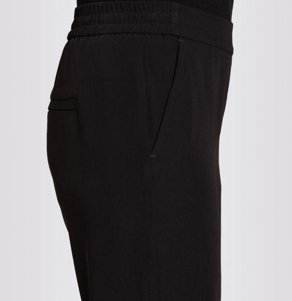 Culottes in schwarz und aus veganem Leder, Kunstleder Chiara Cropped, Floating Crepe