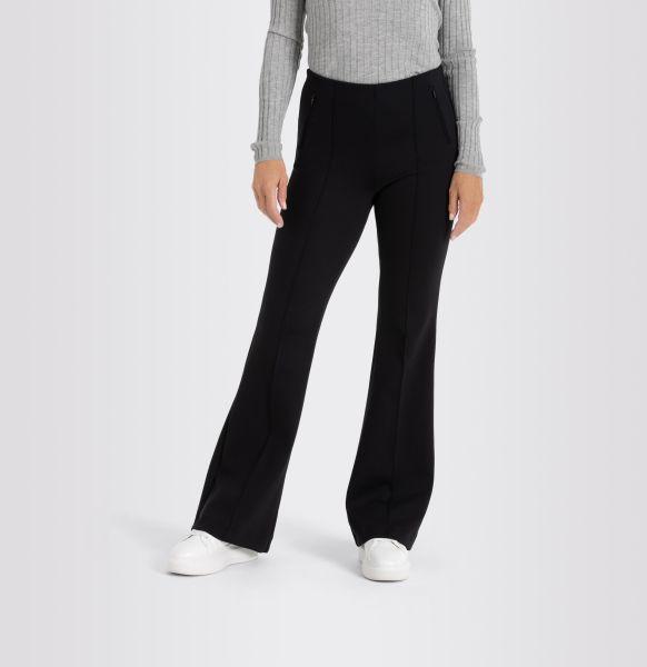 leer Mode Broeken Vijfzaksbroeken MAC Jeans Vijfzaksbroek zwart Logo applicatie 