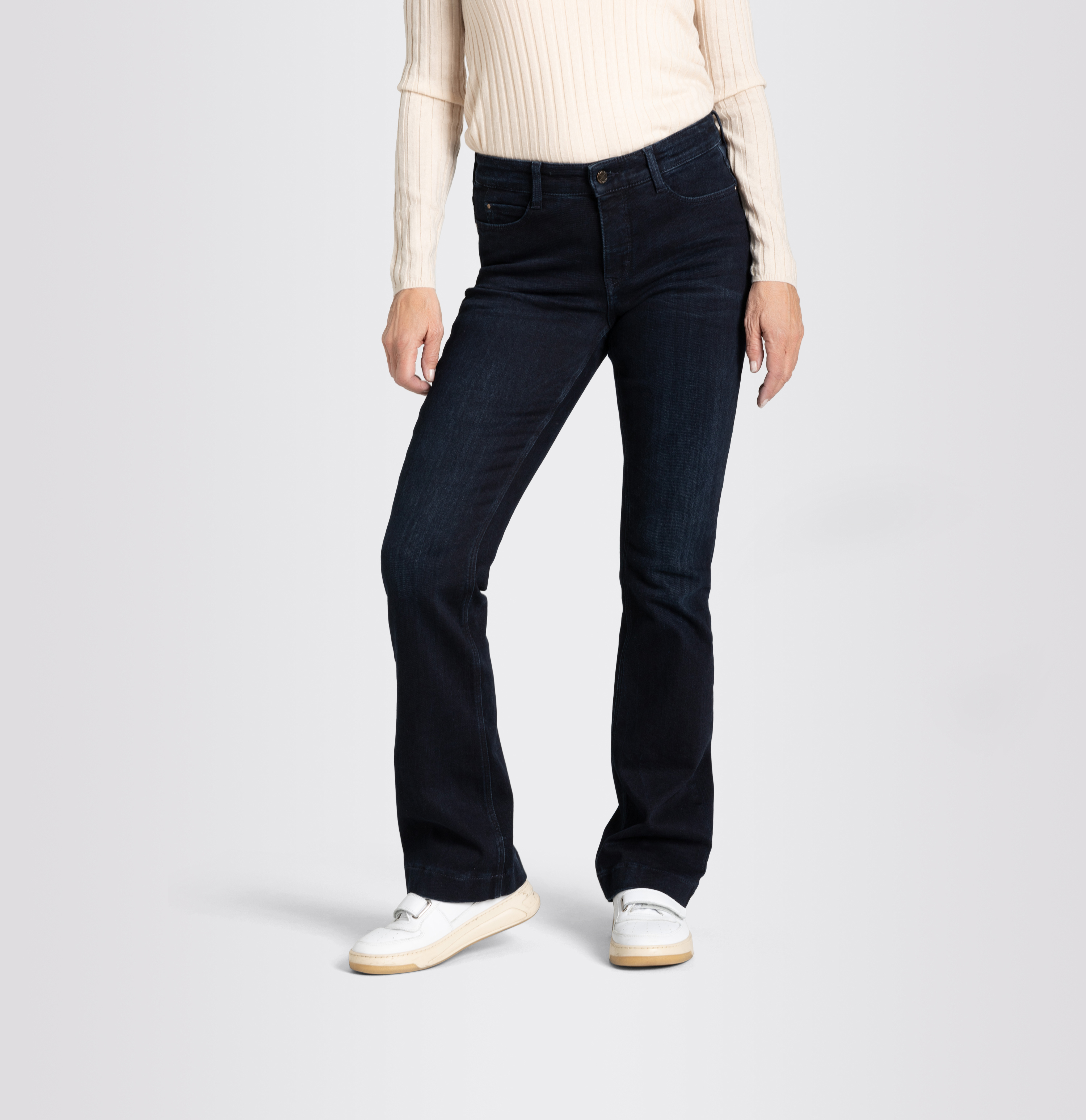 Damenhose, Dream Boot Authentic, - D884 AT | dunkelblau Jeans Shop MAC